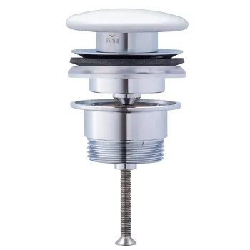 DURAVIT Донный клапан нажимной, для раковин с переливом, цвет белый