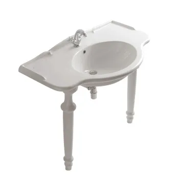 Консоль с раковиной Globo Paestum 110х60см с 1 отв. под смеситель, напольная, белый PA075.BI