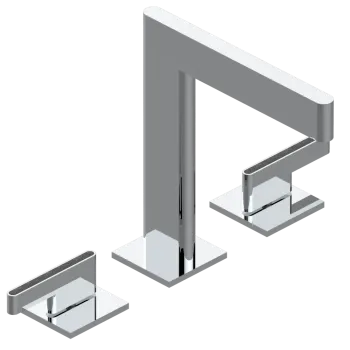Смеситель для раковины THG Icon-x Carbone Gold A Manettes U7T-A02-151 хром