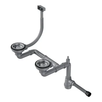 Сифон для мойки Omoikiri WK-15-S-IN нержавеющая сталь 4998039