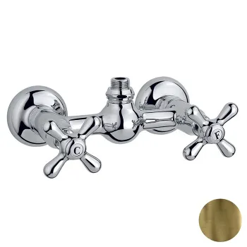 Смеситель для душа Nicolazzi Nuova Brenta с 2мя ручками, вывод сверху 1/2 , без душевой лейки, бронза 2525BZ01