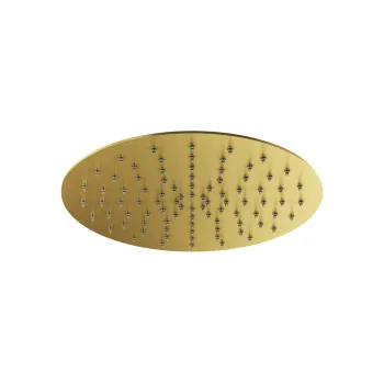 Верхний душ Plumberia Selection d.250 из нерж.стали,встроенный клапан безопасности, поворот.крепление, антикальций, 2, браш.золото, SAT3174OB