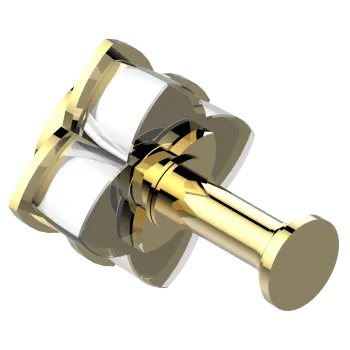 Крючок одинарный THG Petale De Cristal Clair U6A-F01-517 полированное золото