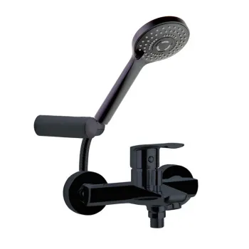 Смеситель для ванны Ramonsoler New Fly с душевым комплектом чёрный 570502BTNM