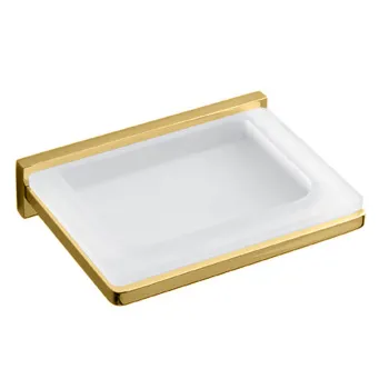 Мыльница подвесная Colombo Look PVD золото матовое/матовое стекло B1601.OM-VAN