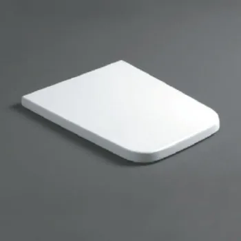 Иденье для унитазов укороченных белый Simas Degrade DE006bi/cr белый/шарниры хром