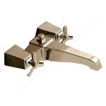 Смеситель ванны настенный с ручной лейкой и шлангом Devon&Devon Time светлое золото 2TIME234MOT