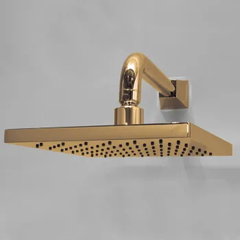 Верхний душ Devon&Devon Time 200x200мм с настенным кронштейном 255мм до центра светлое золото 2TIME240OT