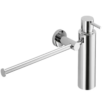 Полотенцедержатель с дозатором для жидкого мыла Colombo Plus подвесной, PVD нержавеющая сталь W4975.HPS1