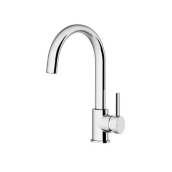 Смеситель для кухни Gattoni Oval на 1отверстие,однорычажный, с поворотным изливом, хром 2966/29C0