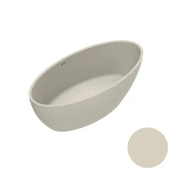 Ванна из искусственного камня 165×80 h52 Catalano Vasche Solid со слив-переливом Sabbia satinato 7239010029