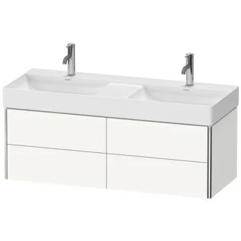 Duravit XSquare Тумба подвесная под раковину # 235312, 4 ящика, 397x1184x460мм, цвет White High Gloss