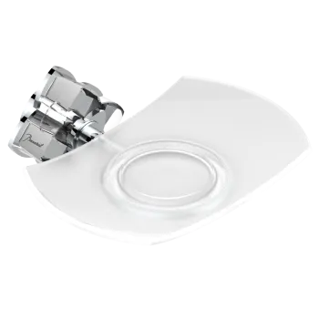 Мыльница стеклянная THG Petale De Cristal Clair U6A-A02-500 хром