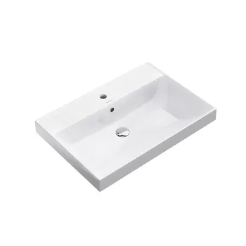 Раковина CUBO мебельная Kerama Marazzi 70 5x48,5x18, с 1 отв.под смеситель, с переливом, белая глянцевая CU.wb.70