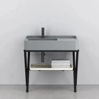 Раковина накладная Cielo Siwa SWLA BR 90 см серый