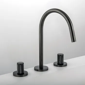 Смеситель для раковины Gattoni Md MD100/22NO ручки ronco, черный