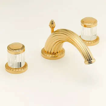 Смеситель для раковины THG Malmaison Cristal U94-F01-151 полированное золото