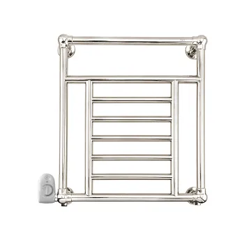 Полотенцесушитель электрический Devon&Devon Jupiter 660х685x143 мм. термостат белый слева никель блестящий PRJ3NKELSX/BI