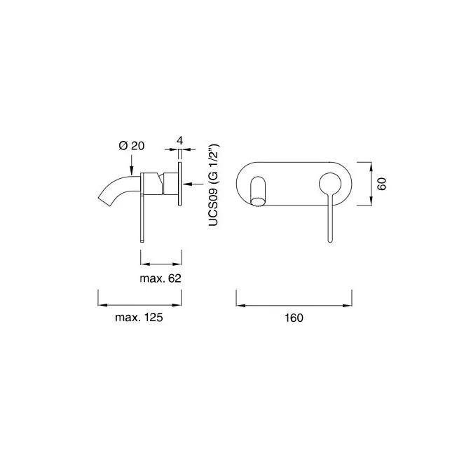 Cмеситель для ванны CEA Design Innovo INV 10 L сталь