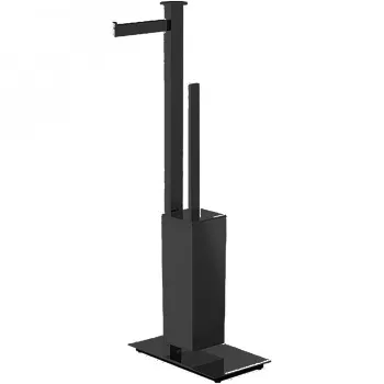 Напольная стойка с держателем туалетной бумаги и ершом Colombo Units SX, черный матовый B9107S.NM
