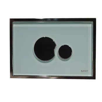 Клавиша смыва Sanit sg706 с рамкой и клавишами -стекло/пластик, мята/хром 16.719.81..0000