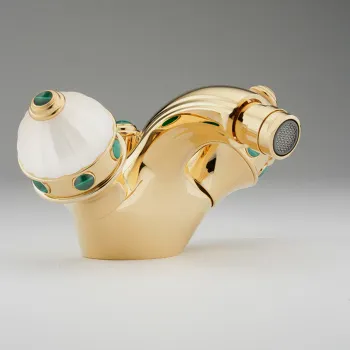 Смеситель для биде THG Cheverny Malachite A1S-F01-3202 полированное золото