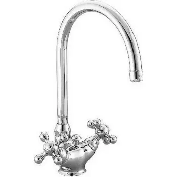 Смеситель для кухни Cisal Arcana Ceramic на 1 отверстие с донным клапаном, хром AC00052021