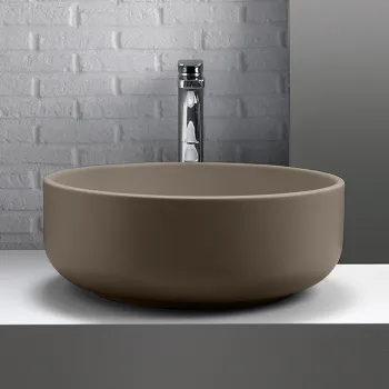 Раковина накладная Kerasan Ciotola с2 D46, H17, без перелива, Nocciola 430281 Nocciola *0