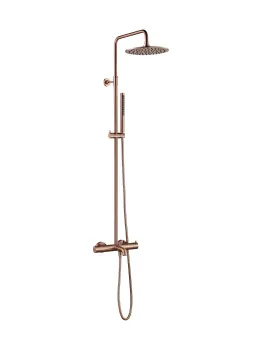Душевая стойка для ванны с термостатом Benesque Lumiere 20010206 бронза брашированная