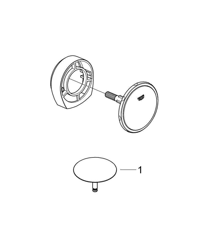 Поворотная ручка и крышка сливного отверстия для ванны Grohe Talentofill 19952000