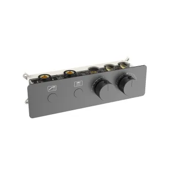 Смеситель для душа NEMO  Термостатический встраиваемый из стены на 2 потребителя BRUSH GU NM-8051BGM