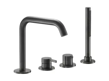 Смеситель на борт ванны Benesque Lumiere 11010103 черный брашированный