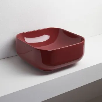 Раковина накладная Simas Balloon BA03 RUBINO 45 см красный