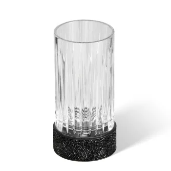 Стакан настольный Decor Walther Rocks SMG граненое стекло, с кристаллами Swarovski®, черный матовый 934260