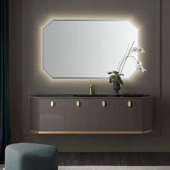 Раковина Vitage Milldue Edition Dandy Panama 47 580х350х152, встраиваемая снизу, без отверстий для смесителя, керамика, черный 7665.89 (С МЕБЕЛЬЮ)