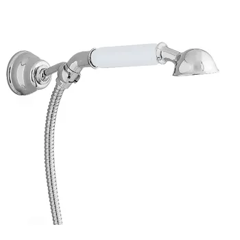 Ручной душ для настенного крепления Cisal Arcana Toscana (держатель, лейка, шланг), хром/белый TS00305021