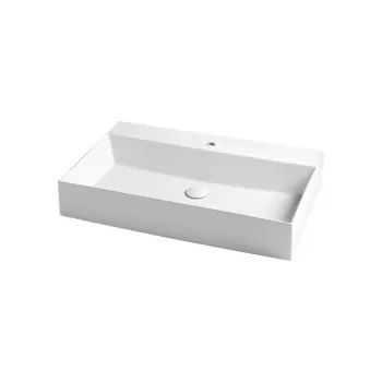 Раковина подвесная Azzurra Elegance Squared 75х45см с 1 отв. под смеситель, белый ELLP075450QMBI/(EQA75M bi)*1