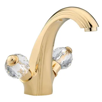 Смеситель для раковины THG Mandarine Cristallia Diamant U1K-F01-2155 полированное золото