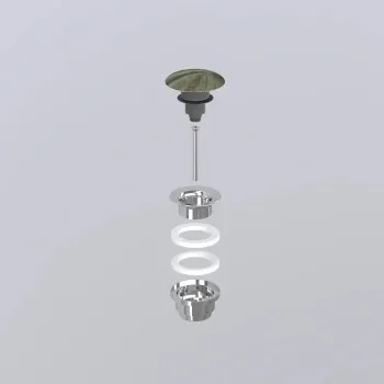 Донный клапан для раковины Cielo PIL01- BP зеленый/хром