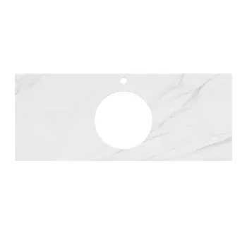 Столешница из керамогранита для накладных раковин Монте Тиберио Kerama Marazzi Plaza 120 см белый натуральный PL5.SG507120R\120