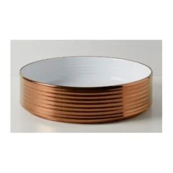 Раковина Terzofoco Sinks Cippo GLOSSY WHITE INSIDE AND GLOSSY BRASS OUTSIDE 0201BRG