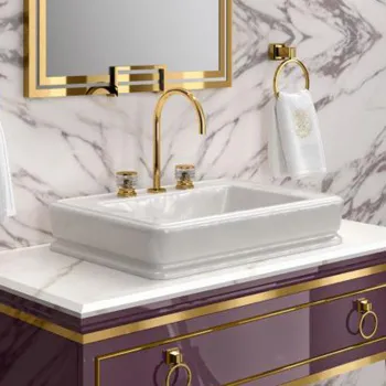 Раковина накладная Oasis Lutetia (88х47хH13см) на 3 отверстия под смеситель, в комплекте: слив, материал: минеральное литье, белый 0LTOPT92*3