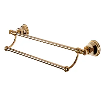 Полотенцедержатель двойной Tw Harmony 012 58см, золото TWHA012oro