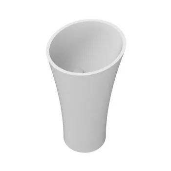 Раковина Moma Evoque Tower 505 отдельностоящая, слив в пол, с донным клапаном, белый матовый EVC0517.MWS