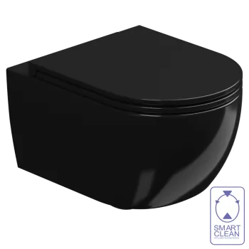 Чаша подвесного унитаза GSG Ceramic Design Like LKWCSO002 черный глянцевый