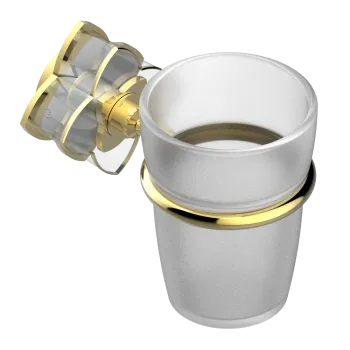 Стакан THG Petale De Cristal Clair Lisere Dore U6E-F01-536 полированный хром