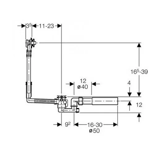 Слив-перелив Geberit 150.017.00.6 хром