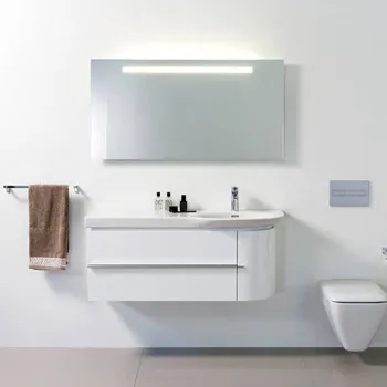 LAUFEN PALACE Тумба под раковину 1140x375x450 мм., 1 дверца, петли справа, 2 ящика, цвет белый глянцевый (НЕ произв!)