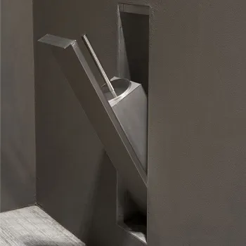 Ершик для унитаза Antonio Lupi Sesamo встраиваемый в стену, из нержавеющей стали AISI 304, отделка алюминий А0002450132