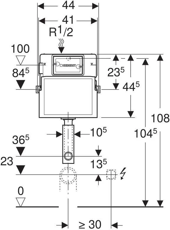 Бачок для унитаза Geberit Delta 109.100.00.1